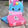 Nohoo Unicorn Bag + Bento Lunch Box-Pink